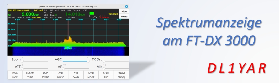 DL1YAR - Spektrumanzeige am FT-DX 3000