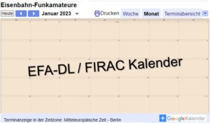EFA DL / Firac Kalender