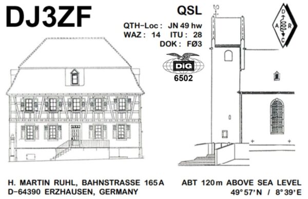 QSL Karte DJ3ZF